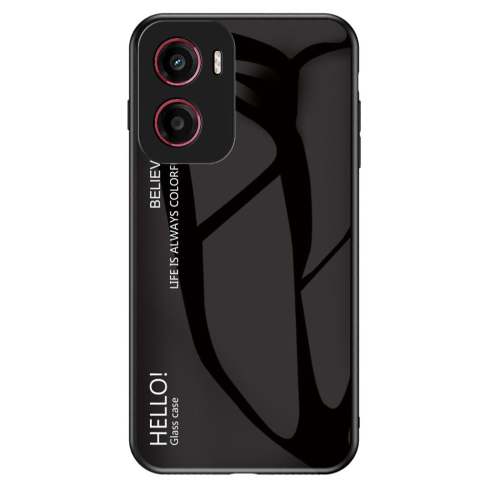 For Motorola Moto G05 4G Case Anti-Scratch Tempered Glass+PC+TPU Phone Cover