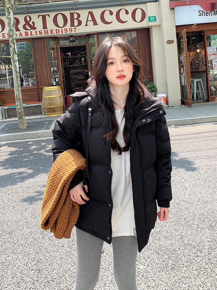 

Женский пуховик 2025 года в корейском стиле, короткий, для миниатюрных, с утолщенным пухом белой утки XXL (suggested 155-185 jin)