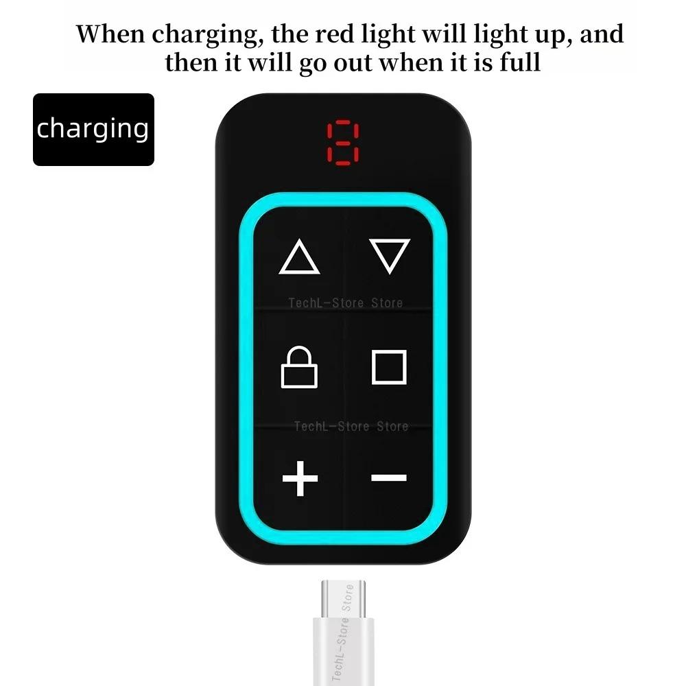 8-Ch Rechargeable Gate Remote Cloner Multi-Frequency 310-915MHz Type-C Universal Duplicator