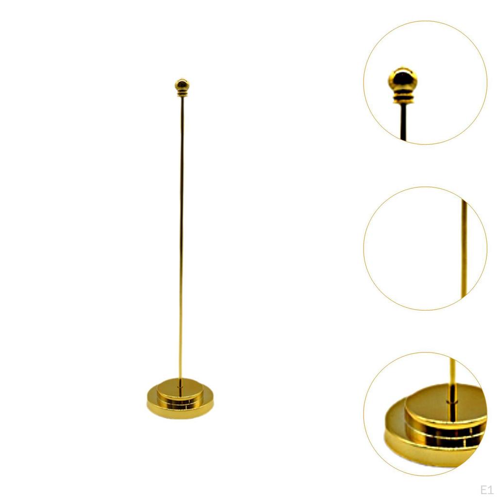 Compact Flag Stand for Desk with Metal Base