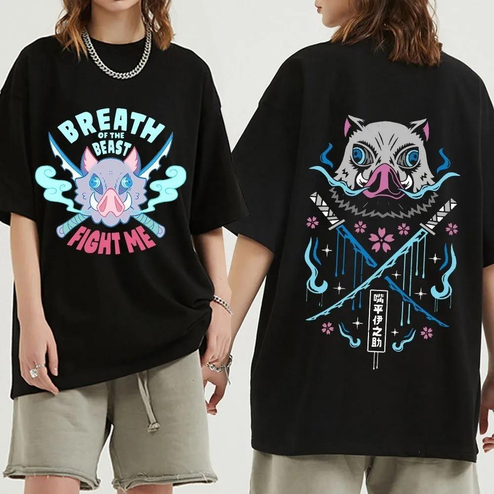 Demon Slayer Inosuke Hashibira T-Shirt Kimetsu No Yaiba Anime Multi Styles L