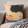 R-Ramen Animal Anime Painting Cushion Cover Pillowcase Anti-Dustmite Invisible Zipper Short Plush Sofa Cushion