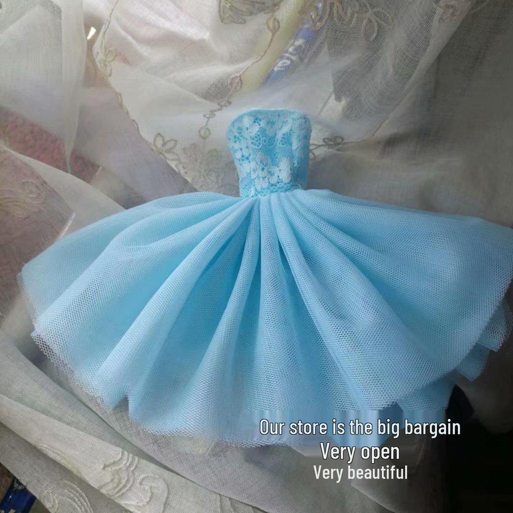 Multicolored Mini Mesh Skirt for 29cm Dolls - Babi Wedding Dress, Short Dress-Up Skirt for Toy Girls