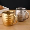 520ml Moscow Mule Becher Hammerschlagmuster Bierkrug Robuster Edelstahlbecher Bar