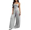 Women's Casual Halter Jumpsuit Spring and Summer Daily Solid Slim-Fit Backless Sleeveless Jumpsuit Lady's Floor-Length Trousers