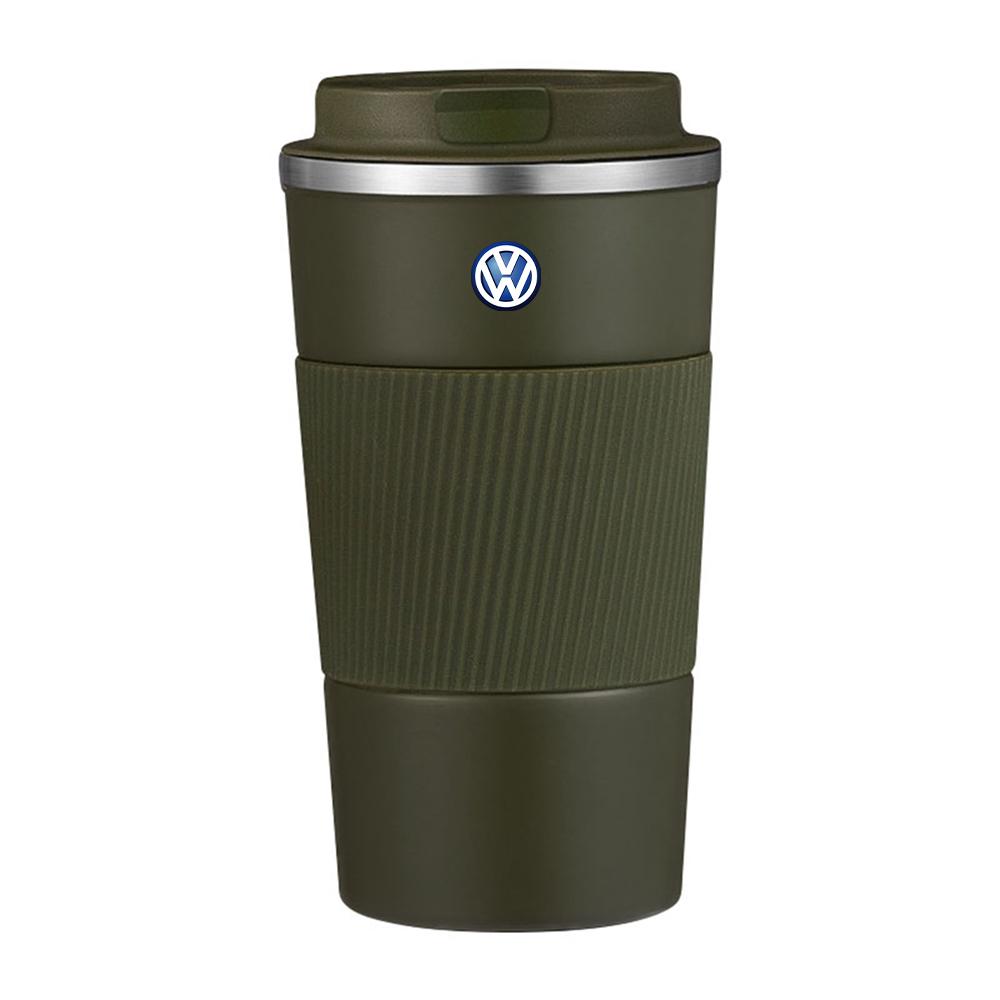 500ml Car Leak Proof Travel Thermo Cup Double Stainless Steel Tea Water Coffee Mug for Volkswagens RLINE CC Golf 4 5 Passat Polo
