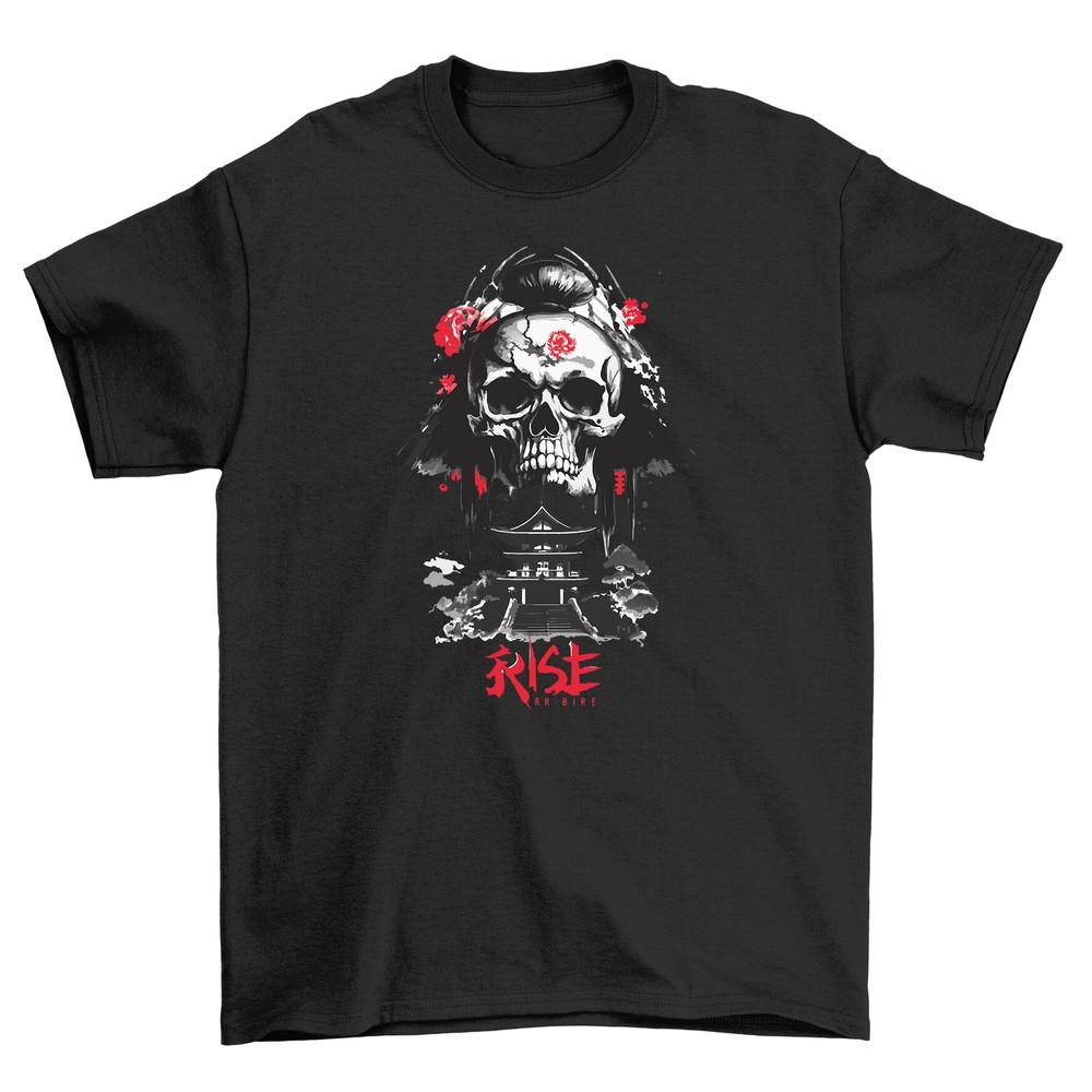 Rise Skull Anime t-shirt - Channel Your Inner Bad Boy! Trendy design perfect for