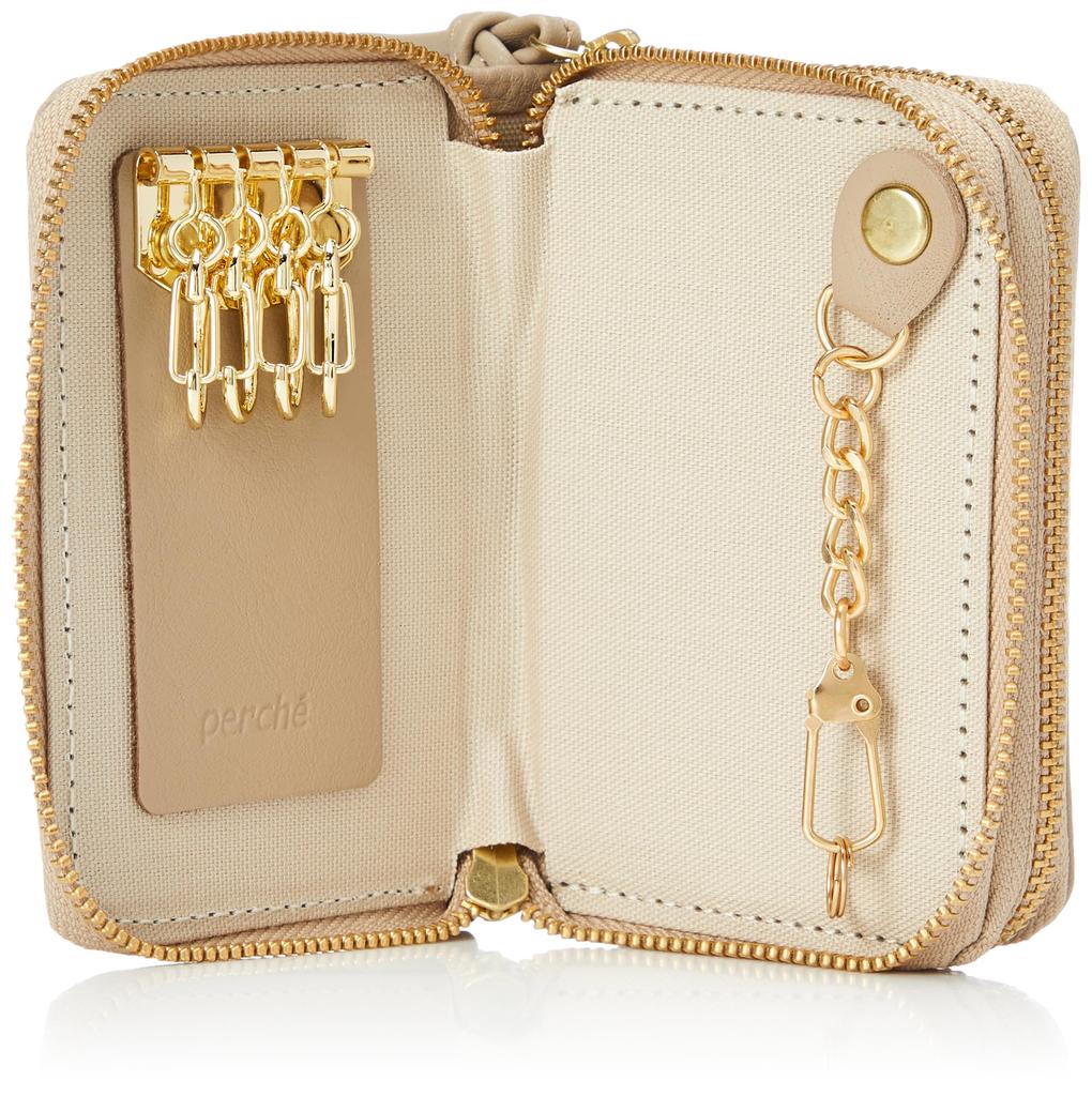 Italian leather bellows card key case LGY F [Perke] 08-06-03931