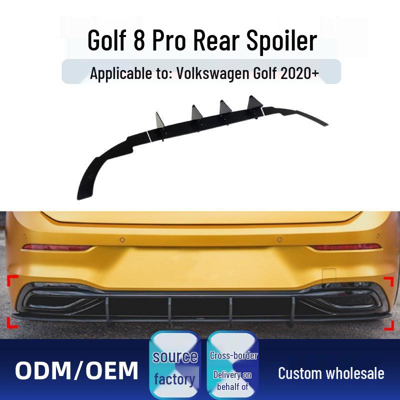 Volkswagen Golf Standard Edition Full Body Kit: Front Lip, Louvers, Side Skirt, Rear Lip, Rear Spoiler.