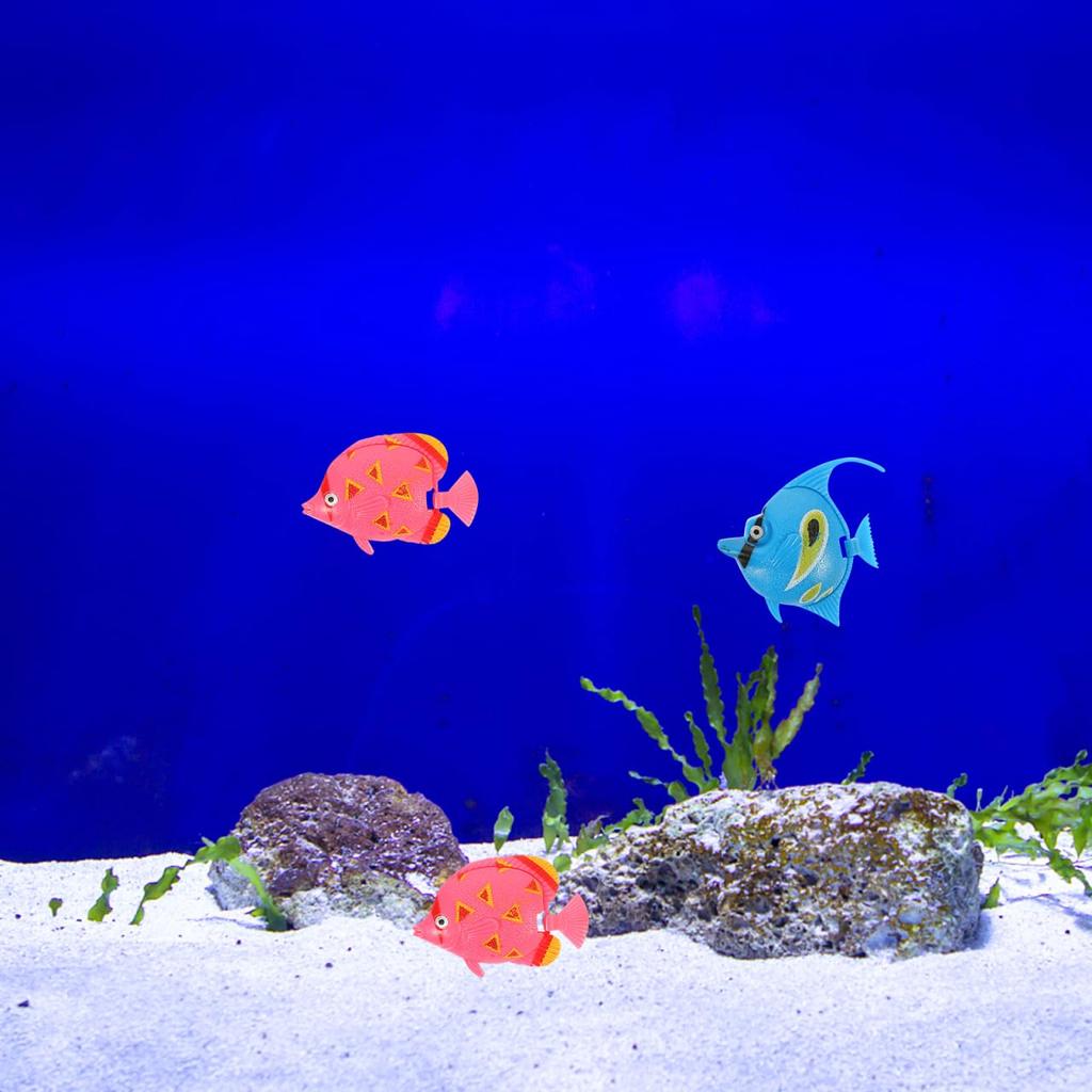 NOLITOY Set of Fake Tropical Fish Floating and Swimming Artificial Fish Colorful Plastic Aquarium Aquarium Accessories 25-Piece Figures, Ornaments,