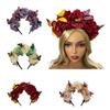 Girls Flower Hairband Luxurious Ethnic Style Flower Crown for Wedding Party