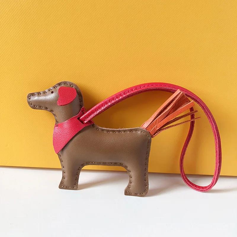 High Quality Puppy Bag Pendant, New Sheepskin Hand-sewn Creative Cute Dog Pendant,  Car Rearview Mirror Pendant, Bag Charm