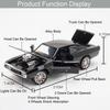 1:24 Charger 1970 Hellcat Toy Car Model Alloy Diecasts Simulation Sound Light Pull Back Models Cars Toys Boys Gifts Collection