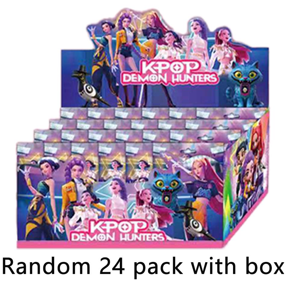 NEW 1-24pcs/Set Kpop Demon Hunters Action Figure Toy Derpys Tiger Rumi Mira Zoey Sussy Figurine Doll Fans Surprise Gift Box