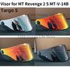 Visera para casco MT Revenge 2 S MT-V-14B Targo S Lente de repuesto Pantalla Gafas Gafas de sol Parabrisas Accesorios para casco integral