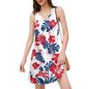 Women's Bohemian Leisure Temperament Seaside V-Neck Slit Print Dress