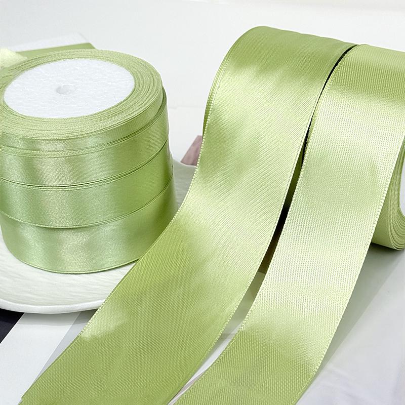 Matcha Green Rose Satin Ribbon Bow for Fresh Flower & Gift Packaging