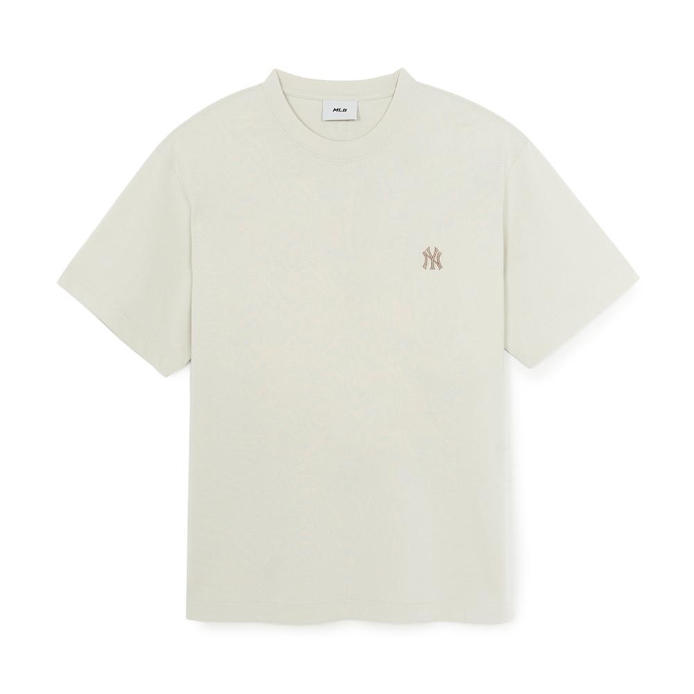 New MLB New York Yankees Basic Collection SS25 T Shirt Unisex Sand 3ATSB6153-50SAP