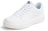 Li Ning Leather Slip Resistant Abrasion Resistant Low top Skateboard Shoes Women's White AGCR470-2
