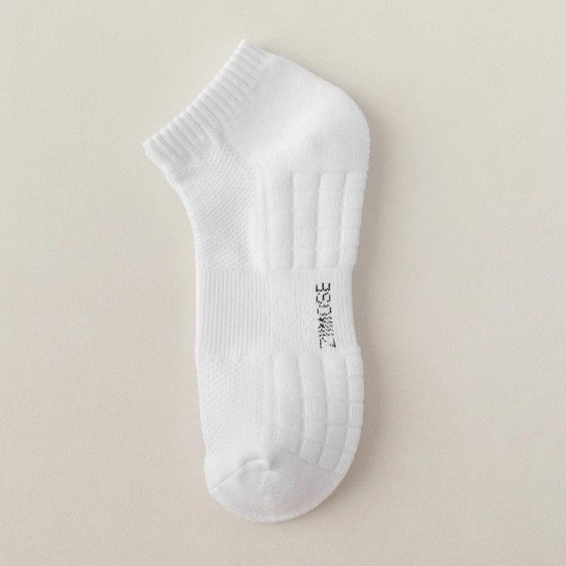 1pc 4pcs 5pcs 10pcs Socks Men's Cotton Spring Towel Bottom with Velvet Mid-tube White Stockings Thickened Sports Basketball Sock