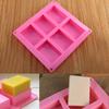 1 Pc 6-Cavity Plain Rectangle Soap Mold Silicone Craft DIY Cake Making Mould