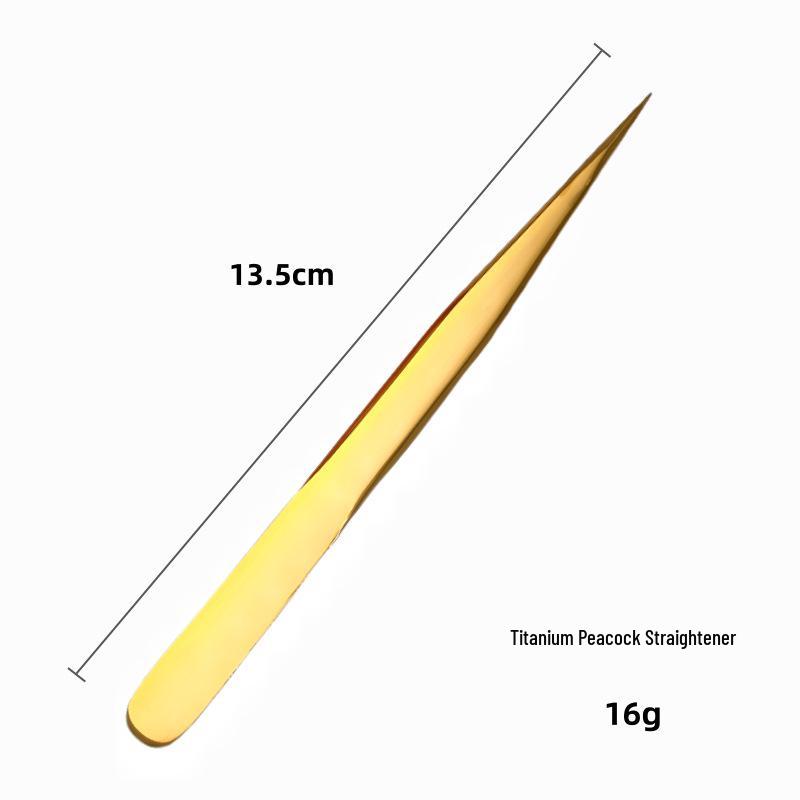 

Пинцет для ресниц Gold Feather Высокой точности - Рекомендовано мастером по ресницам Нержавеющая сталь для наращивания и посадки