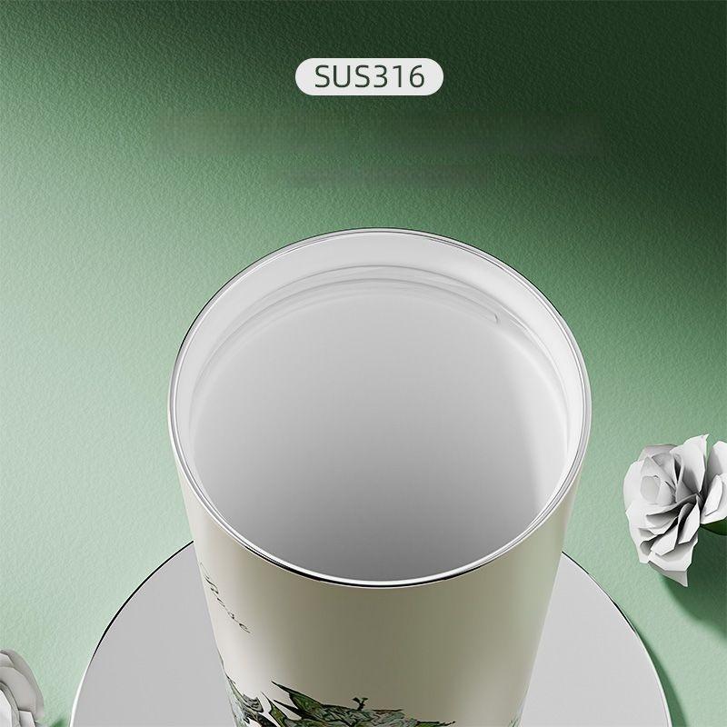 GIANXI Nowy Wysoki Poziom Wyglądu Kubek Termiczny do Kawy Ceramiczna Słomka Kubek do Picia Dwustronnego Codzienny Kubek do Kawy Towarzyszący na Kampusie