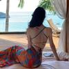 Women's Off-Shoulder Open Back Resort Style Bodycon Beach Dress