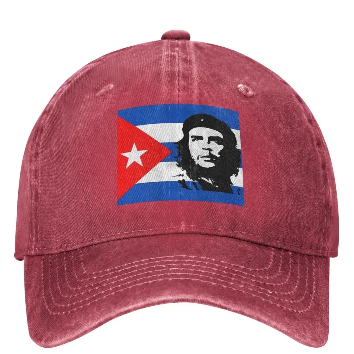 

Che Guevara Denim Baseball Cap Cuban Hero Running Hippie Trucker Dad Hat Spring Unisex Men Trendy Sun Visors Snapback Cap One Size