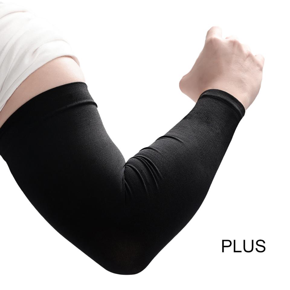 

1Pair Upf50+ Summer Cool Arm Sleeves Breathable Sunscreen Ice Silk Outdoors Cycling Running Fishing Plus Size Design Over Sleeve