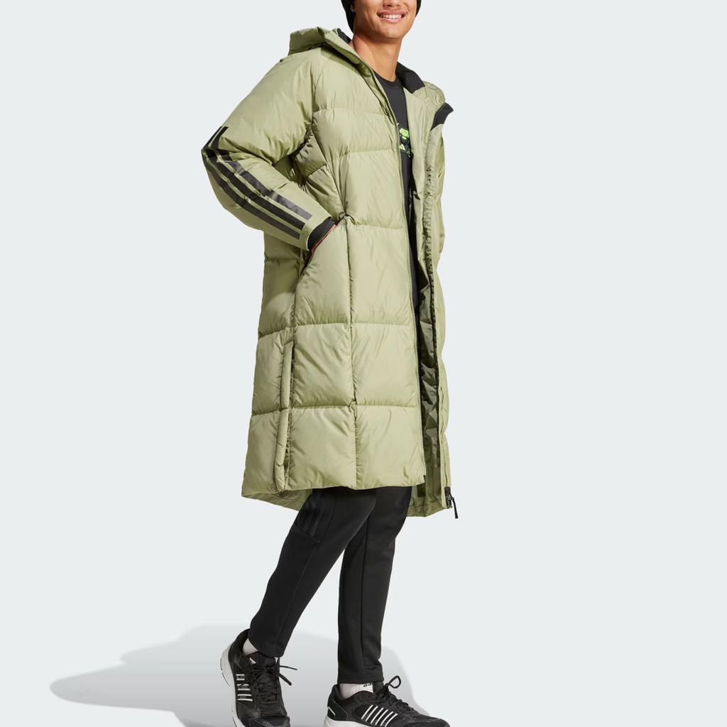adidas 3 Stripes Down Jacket Men's Tent Green JG3839