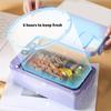 Practical Lunch Box 3200mAh Food Box Self Warming Food Storage Box 304Stainless Steel Texture for Various Setting