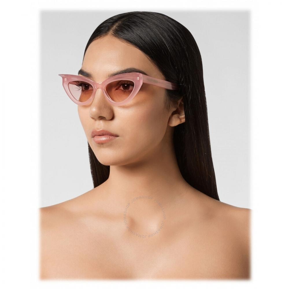Philipp Plein Statement Pink Mirror Cat Eye Ladies Sunglasses 000 Wes0076 Pte003n Kuxu