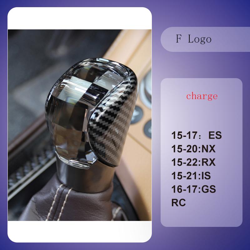 LED Seven Color Luminescence Crystal Gear Shift Knob Suitable for Lexus 15-17 ES 15-20 NX 15-22 RX 15-21 IS 16-17 GS RC Crystal