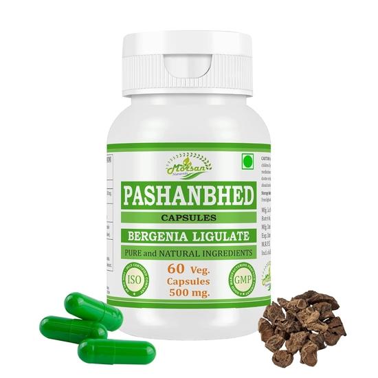 Morsan Nutraveda Pashanbhed (Bergenia Ligulata) Extract | 60 x 500 mg Veg Capsules | Supports Renal Health, Aids Natural Detox