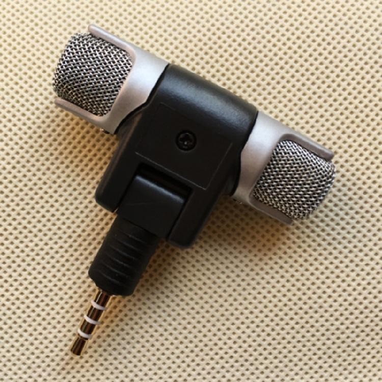 Mini Stereo Microphone Dual Mic 3.5mm Mini Jack Condenser Microphone for PC