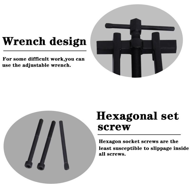 Black Plated Two Jaws Gear Puller Armature Bearing Puller Forging Heavy Duty Automotive Machine Tool Kit Putter