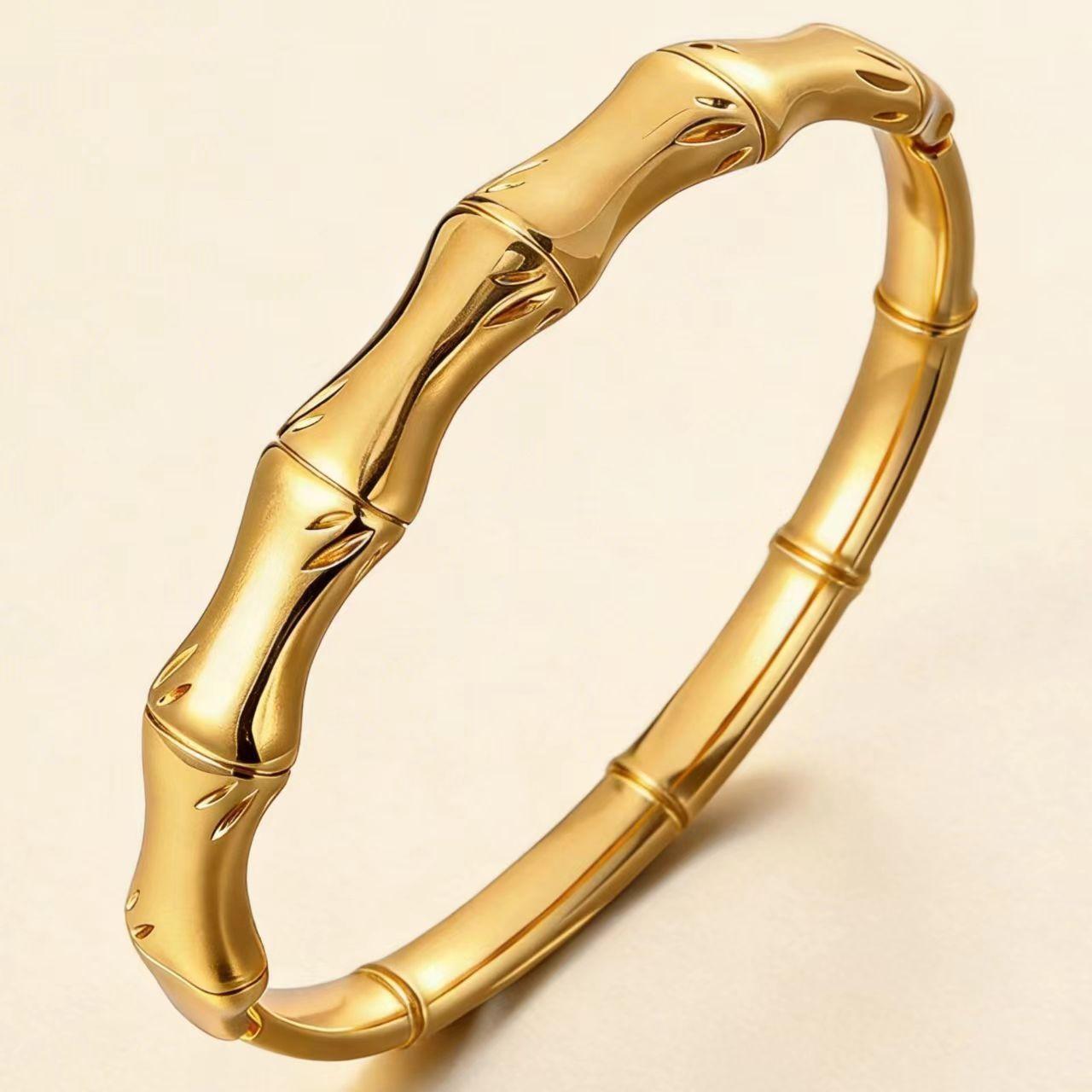 Fashionable, simple and versatile bamboo bracelet One Size(16-22CM)