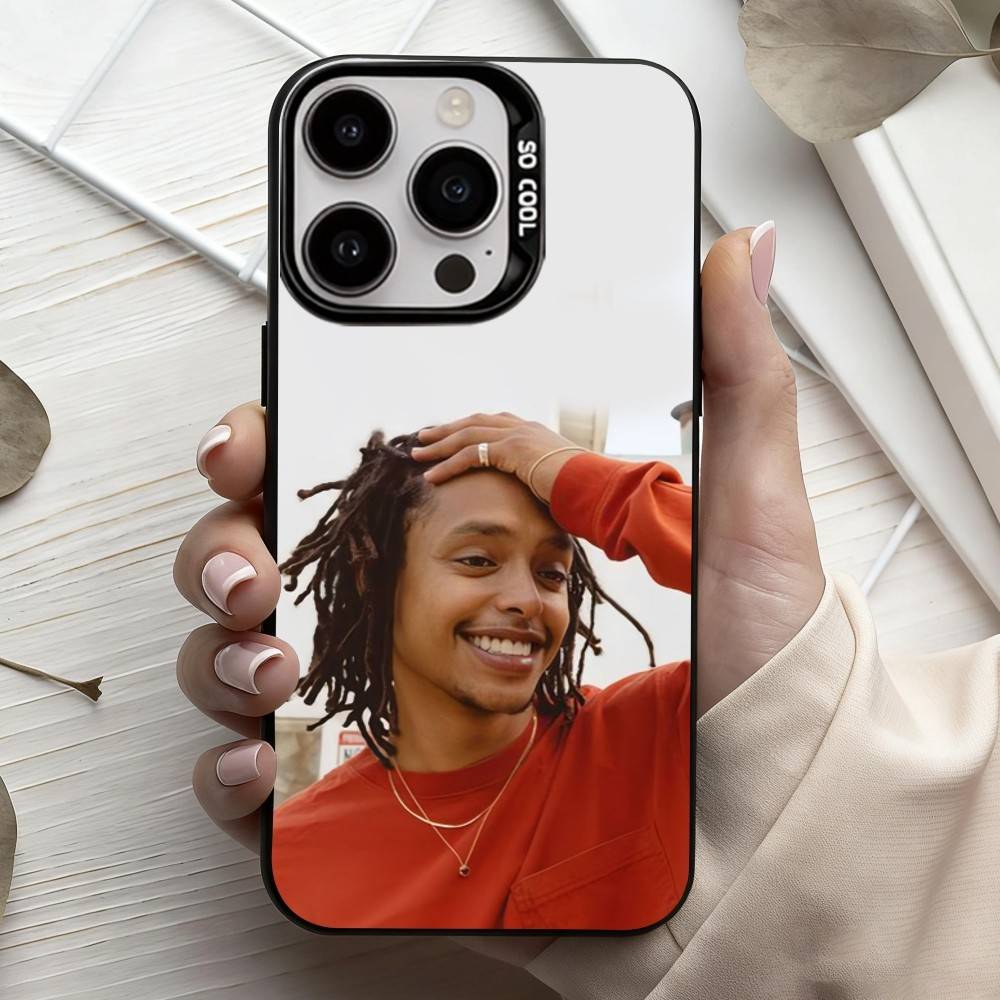 American Actor Jacob Gibson Phone Case For iPhone17,16,15,14,13,12,11 Plus,Pro Max Black Candy Silver Phone Case