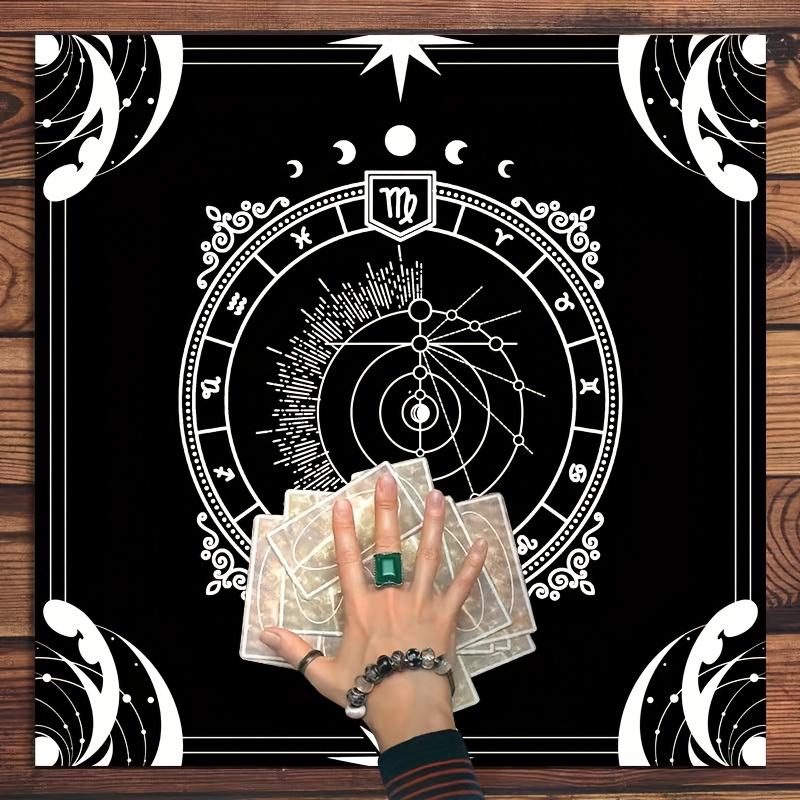 Tarot Card Cloth Tarot Reading Cloth Moonlight Flower Altar Card Mat Witchcraft Astrology Tablecloth Pad Divination Supplies