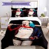 3pcs Harley Quinn Bedding Set Duvet Cover Closure Includes 1 Duvet Cover & 2 Pillowcases, Soft and Comfortable for All Seasons.