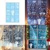 Christmas Decor Window Clings Pvc Snowflake Santa Static Stickers For Holiday Celebration