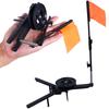 SOUGAYILANG Ice Fishing Rod Tip-Up  Compact Metal Pole Orange Flag Angler Tackle Accessory