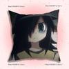 W-Watamote Tomoko Kuroki Anime Kissenbezug Milbendichter Kissenbezug Versteckter Reißverschluss Seidiger Kurzer Plüsch Sofakissenbezug