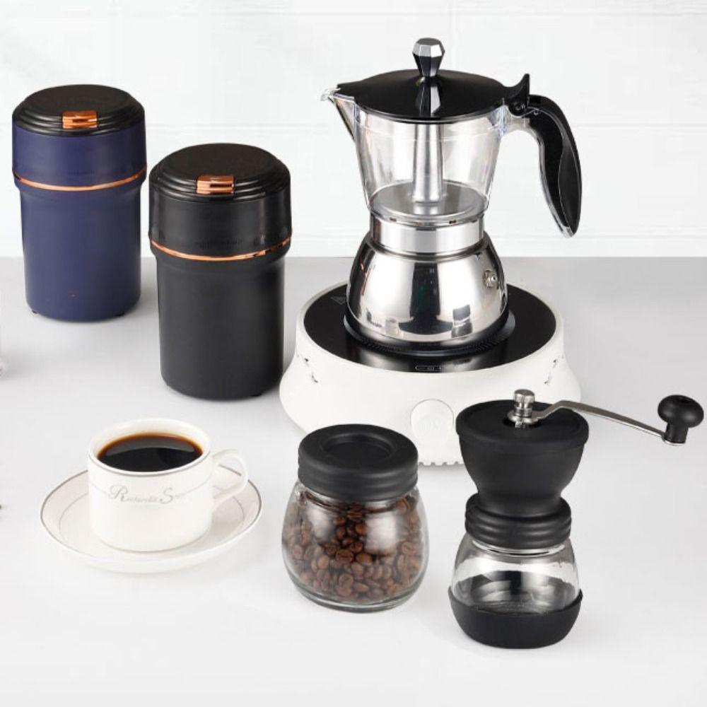 Transparent Pot Body Visible Moka Pot 4/6 Cups Espresso Italian Coffee Machine Stovetop