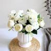 Künstliche Blumen Hochzeit Braut Hält Strauß Haus Vase Festival Atmosphäre DIY Fotografie Dekoration Venus Rose