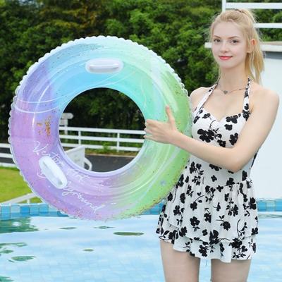 Kids Adults Swim Ring Inflatable Leakproof Thickened PVC Summer Outdoor Swimming Pool Float Tube Toy Beach Party Supplies