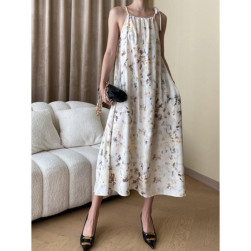 

Синан Высококачественное платье-футляр с французским воротником-халтер на завязках Осень/Зима SN4011