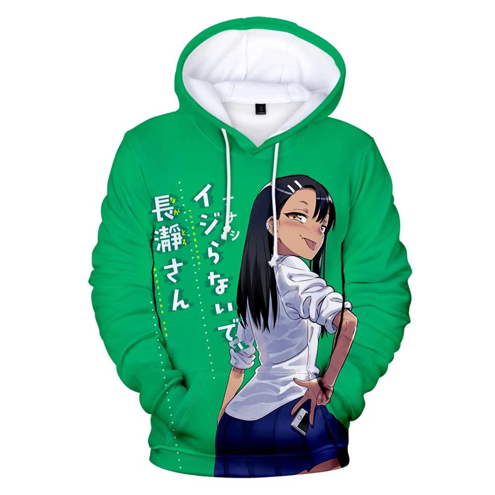 2024 3D Prints Don't Toy with Me Miss Nagatoro Anime Hoodies Women Men Hooded Sweatshirt Fashion Streetwear Tracksuit Pullover