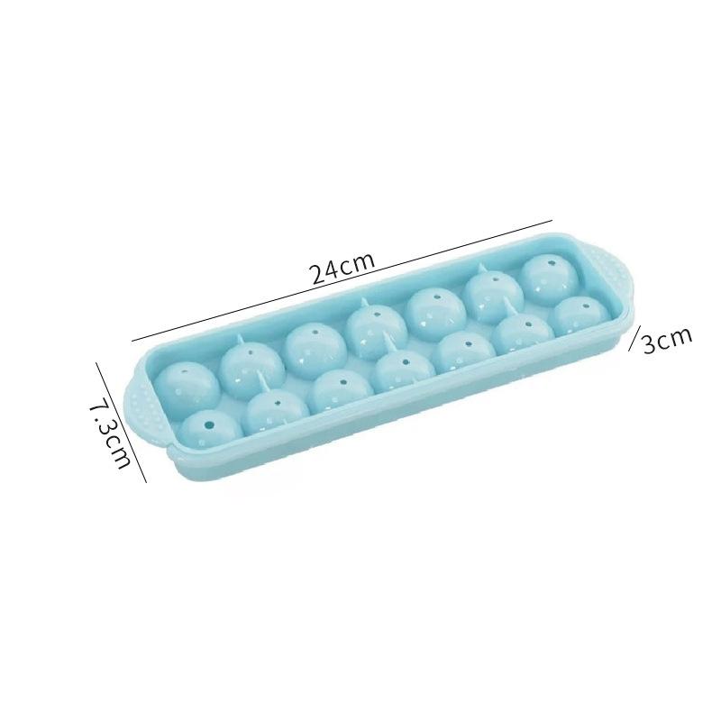 3D Kulaté koule Led Plastové formy DIY Forma na kostky Silikonové formy na výrobu ledových koulí na whisky, džus, Domácí forma na led s víkem